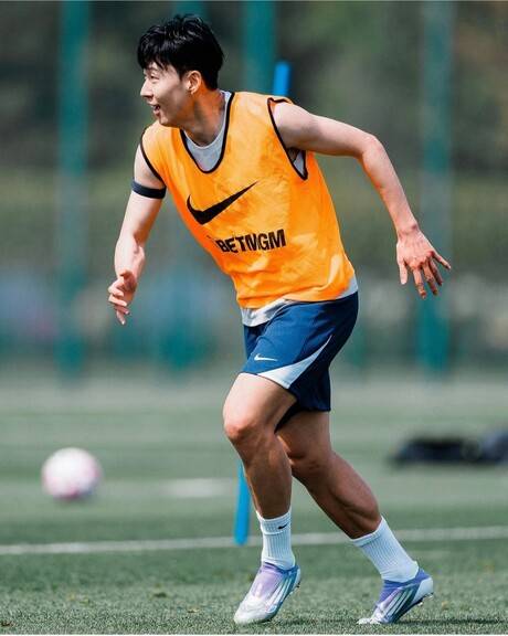 손흥민 훈련 모습. 토트넘 홋스퍼 사회관계망서비스 갈무리