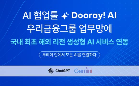 NHN두레이는 국내 협업툴 가운데 최초로 금융 내부망에서도 해외 리전에 위치한 거대언어모델(LLM)까지 직접 연동할 수 있는 환경을 구현했다고 15일 밝혔다. [사진= NHN두레이]