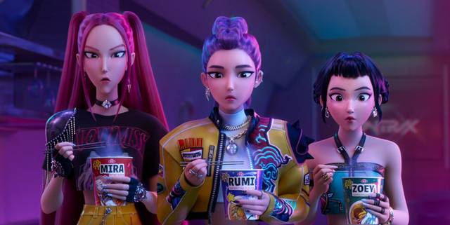 ▲ 넷플릭스 인기 애니메이션 영화 ‘케이팝 데몬 헌터스’ 한 장면 [넷플릭스 제공]