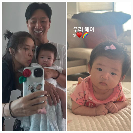 손담비가 딸 해이의 폭풍 성장 근황을 전했다.사진=손담비 sns