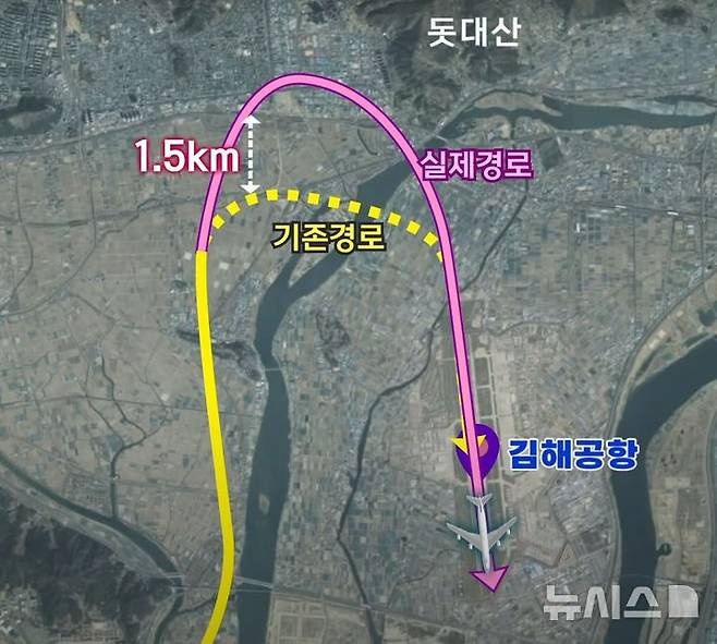 [김해=뉴시스]김해공항 대만 여객기 착륙 상황. (사진=김해시 제공). 2025.07.15. photo@newsis.com
