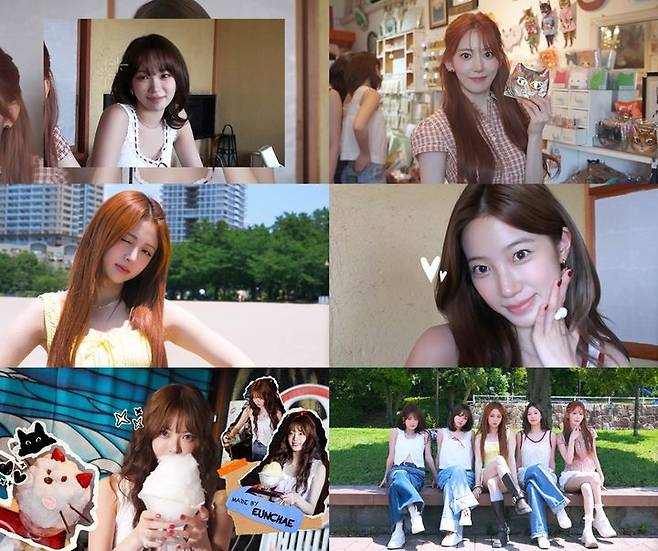 [서울=뉴시스] 그룹 '르세라핌'이 팬에게 다섯 멤버의 소소한 일상을 공개했다. (사진=쏘스뮤직 제공) 2025.07.15. photo@newsis.com *재판매 및 DB 금지