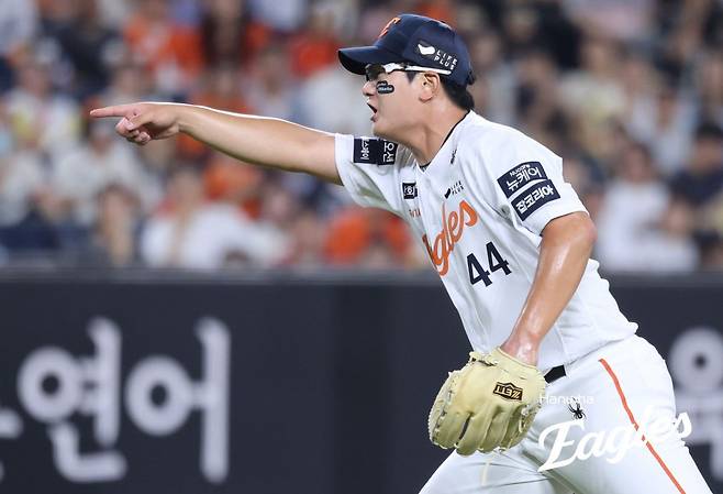 한화 김서현은 전반기 22세이브를 기록하며 팀의 전반기 1위 수성을 이끌었다. 그는 전반기 막판 겪은 기복을 자양분 삼아 후반기 도약을 예고했다. 사진제공｜한화 이글스