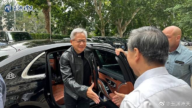 베이징 방문한 젠슨 황 엔비디아 CEO [위위안탄톈 웨이보 캡처. 재판매 및 DB 금지]