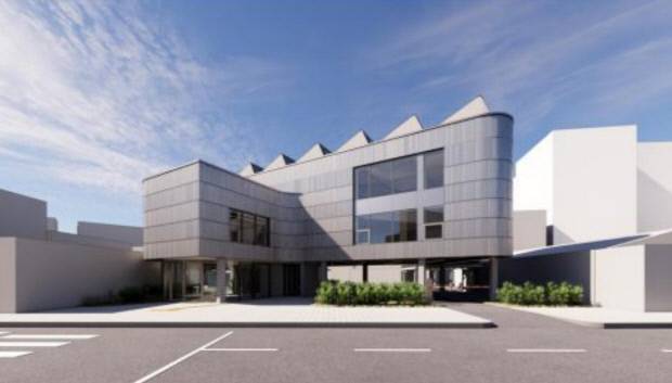 광주 동구 서석동에 들어서는 전국 최초 신재생에너지 중개거래 거점센터인  ‘RE100 메가스테이션’ 조감도. 광주광역시 제공