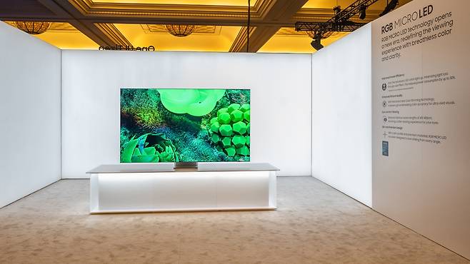 Samsung Electronics’ new RGB Micro LED TV, unveiled selectively at CES this January. /Samsung Electronics