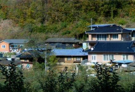 김연대의 귀향 이후 한실마을에 하나둘 지어진 새 집들. 이 사진은 2010년에 촬영됐다. 김연대 제공