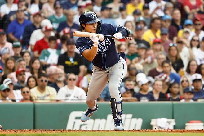 <yonhap photo-1183="">지난겨울 탬파베이로 이적한 김하성. AFP=연합뉴스</yonhap>