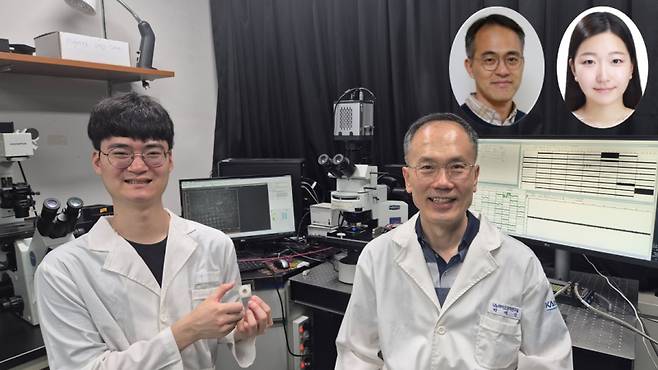 (왼쪽부터)윤동조 박사, 박제균 교수, (우측 상단)남윤기 교수, 김수지 박사과정. KAIST