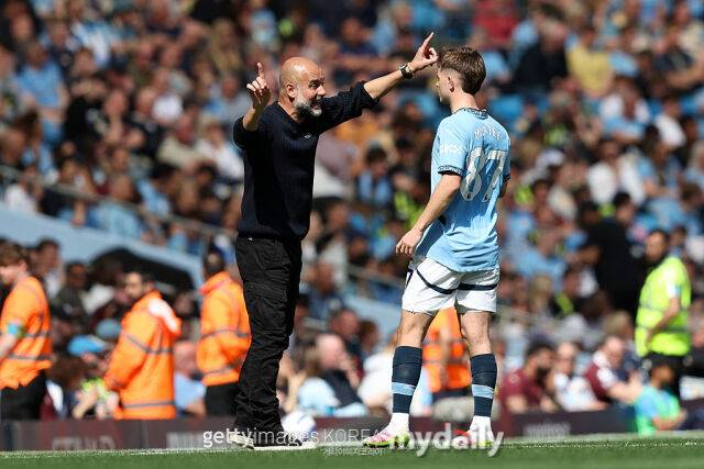 펩 과르디올라 감독과 제임스 매카티. /게티이미지코리아
