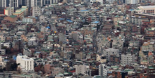 서울 시내 빌라 밀집 지역. [연합]