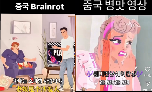 인스타그램에서 인기를 끌고 있는 ‘쉐이칸샹’ 릴스. 인스타그램 시아쨩(@dong.a_siachan) 갈무리