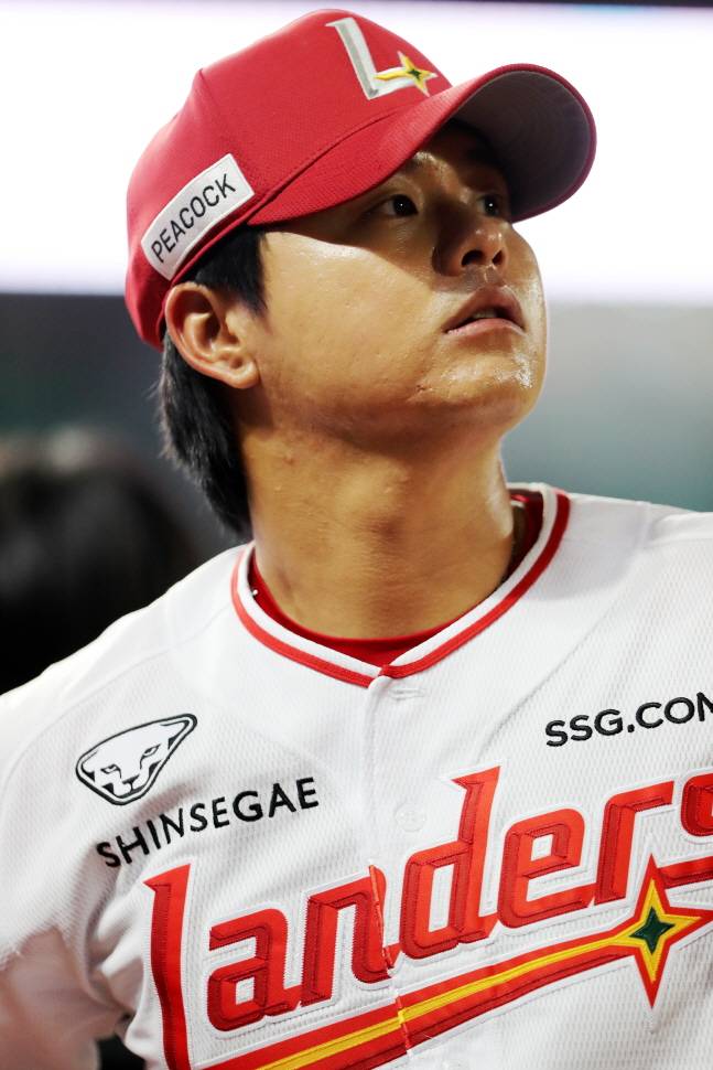 SSG 불펜 투수 김민. /사진=SSG 랜더스 제공