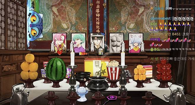 조계종 소속 버튜버 ‘불법스님’이 ‘케이팝 데몬 헌터스’ 속 사자보이즈의 천도재를 집전했다. 사진| 유튜브