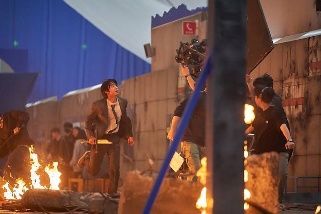 영화 '던지적 독자 시점' 촬영장 [롯데엔터테인먼트 제공. 재판매 및 DB 금지]