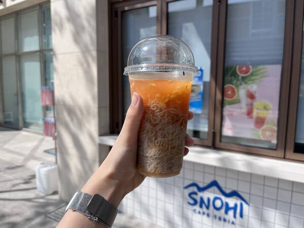 창원 대원동 카페 스노히의 컵냉면. /권민주 기자