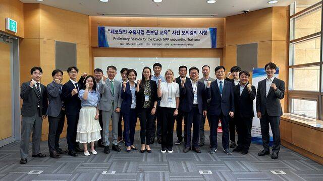 한국수력원자력은 17일 두코바니 신규 원전 수주 계약 체결 이후 첫 공식 사업으로 체코 현지 발주사 직원 대상 ‘온보딩 교육’을 시행한다. / 한수원