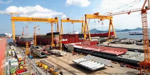 HSG성동조선 통영 조선소. / HSG성동조선 제공