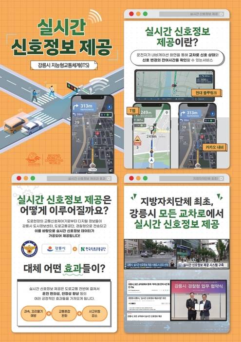 강릉시의 실시간 신호정보 내비게이션 서비스 소개자료