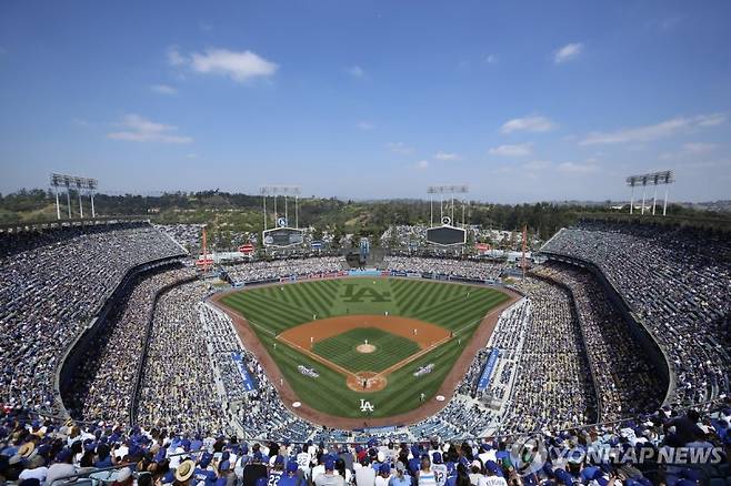 LA올림픽 야구 경기가 열리는 다저스스타디움.연합뉴스