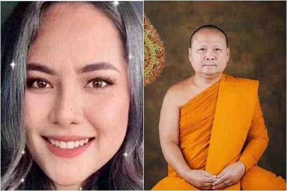 태국 불교계에서 최근 불거진 성추문 중심 인물인 위라완 엠사왓(왼쪽)과 스캔들에 연루돼 승단을 떠난 한 고승. 사진 소셜미디어