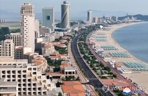 북한, 원산갈마관광지구 준공 [조선중앙통신 = 연합뉴스]