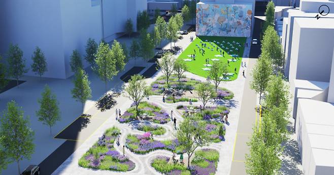 세운상가 공원화 사업이 16년 만에 본 궤도에 오르면서 낙후된 세운지구 일대가 녹지생태도심으로 재탄생할 전망이다. 사진은 공원 조감도. /사진=서울시