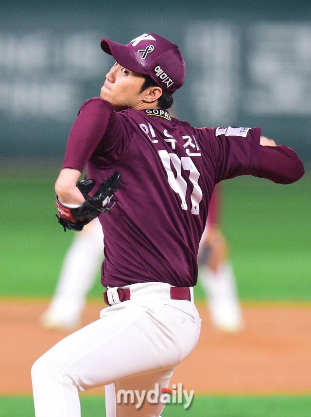 2022년 11월 1일 인천 SSG랜더스필드에서 진행된 '2022 프로야구 한국시리즈 1차전' 키움-SSG의 경기. 안우진./마이데일리