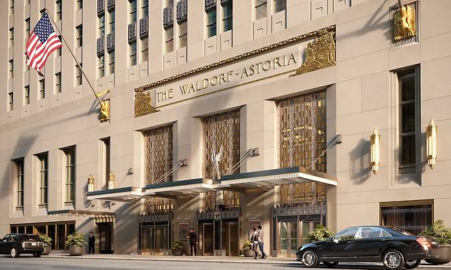 미국 뉴욕 맨해튼에 위치한 월도프 아스토리아 호텔의 모습.홈페이지 캡처