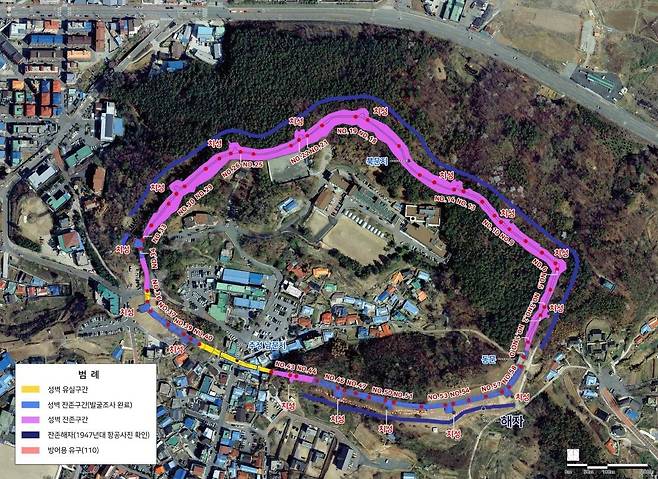 서천읍성 성벽 및 치성 등 잔존 현황 [국가유산청 제공. 재판매 및 DB 금지]