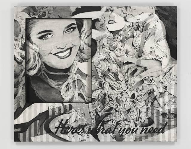 Anna Park, Tell Me More, 2025, Charcoal, ink, paint, on paper mounted on wood panel, 177.8 x 213.4 x 12.1cm. 리안갤러리 제공