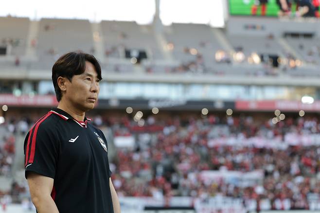 서울월드컵경기장/ K리그1/ FC서울 vs 포항스틸러스/ 서울 김기동 감독/ 사진 곽동혁