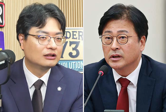 친한(親한동훈)계 인사들이 운영 주축이 된 유튜브 ‘언더 73’에 출연한 송영훈(왼쪽) 국민의힘 법률자문위원, 한동훈 당대표 체제의 최고위원 역임 당시의 김종혁(오른쪽) 경기 고양병 당협위원장.<유튜브 ‘UNDER 73 STUDIO’ 영상, 국민의힘 홈페이지 사진 갈무리>