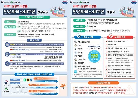 민생회복 소비쿠폰 리플릿 [사진=달성군]