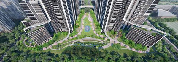 래미안 루미원 초대형 중앙광장 ‘파라마운트 밸리’ 조감도. 삼성물산