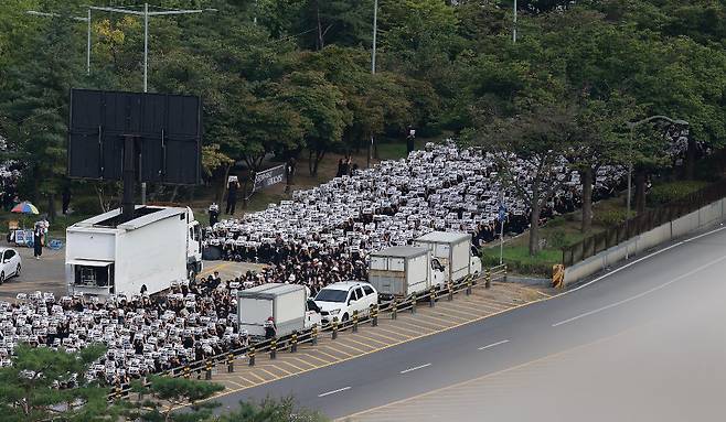 2023년 9월 4일 열린 서이초 교사 49재 추모 집회(공교육 멈춤의 날) 현장 모습. /사진=머니S