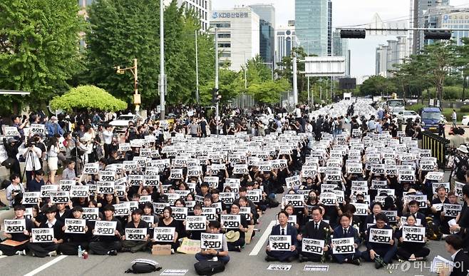 2023년 9월 4일 열린 서이초 교사 49재 추모 집회(공교육 멈춤의 날) 현장 모습. /사진=머니S