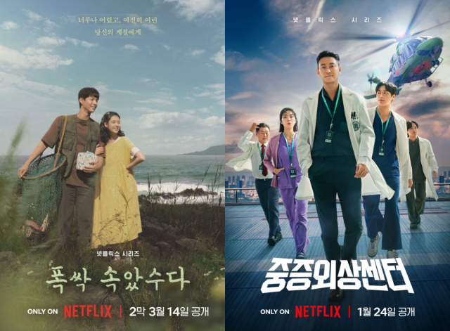 '폭싹 속았수다', '중증외상센터' 포스터. / 넷플릭스
