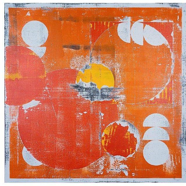 Dancingline-Sunlight250501_2025_Ink and water-based paint on unbleached cotton_75 × 75 cm *재판매 및 DB 금지