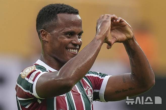 [이스트 러더퍼드=AP/뉴시스] 2025 국제축구연맹(FIFA) 클럽월드컵에 참가한 플루미넨시(브라질)의 존 아리아스. 2025.06.21.