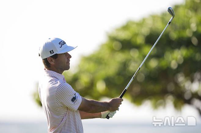 [호놀룰루=AP/뉴시스] 올해 1월 미국프로골프(PGA) 투어 소니오픈에 출전한 벤 마틴. 2025.01.11.