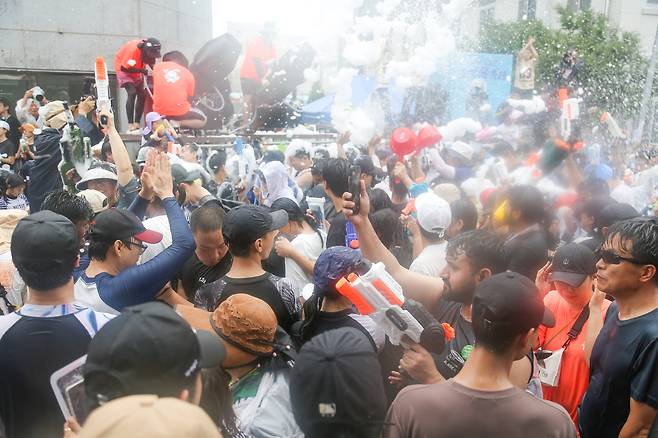 살수대첩 거리 퍼레이드.