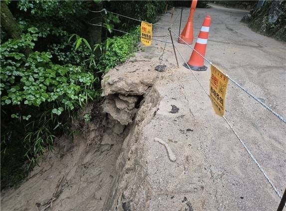 석굴암 진입로 피해 국가유산청 제공