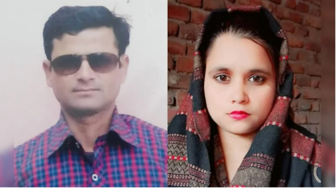 33세 어린 아들의 약혼녀(오른쪽)와 사랑의 도피 행각을 벌인 인도 남성. NDTV