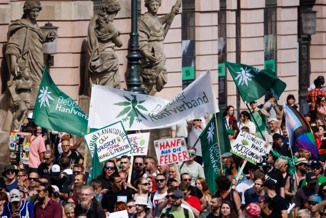 2024년 8월 10일 독일 베를린에서 열린 대마 퍼레이드 집회. EPA연합뉴스