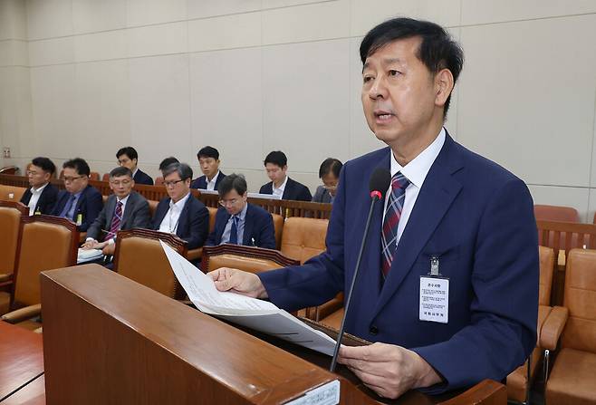 구윤철 기획재정부 장관 후보자가 전날 서울 여의도 국회 기획재정위원회에서 열린 인사청문회에서 발언하고 있다. ⓒ연합뉴스