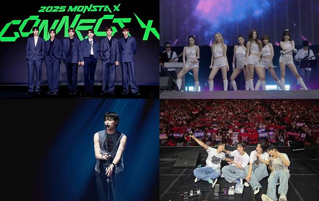 몬스타엑스, 아이브, 드래곤 포니, 우즈(왼쪽 위부터 시계방향) /사진=카카오엔터테인먼트