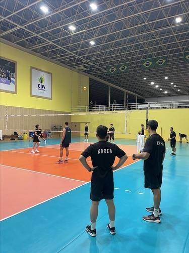 브라질 전지훈련 중인 남자배구 대표팀 [대한배구협회 제공. 재판매 및 DB 금지]