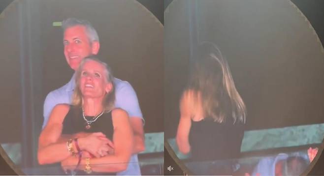 온라인서 화제가 되고 있는 콜드플레이 공연 전광판 영상 [틱톡 @instaagraace 계정 캡처. 재판매 및 DB 금지]