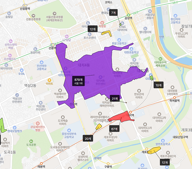 01 서울 대치동.png 아파트값 높은 대한민국 10대 학군지 ㄷㄷㄷ